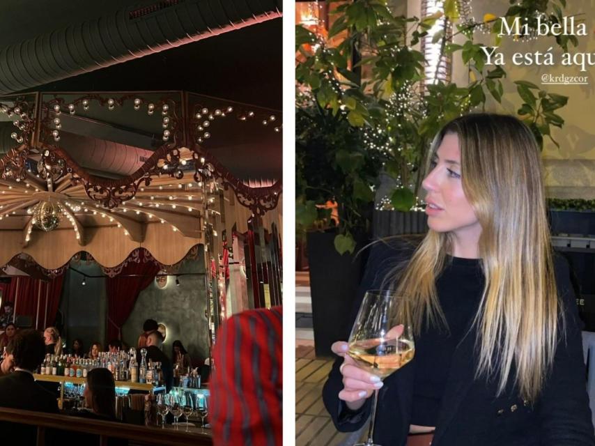 Karelys cenó en un exótico restaurante.