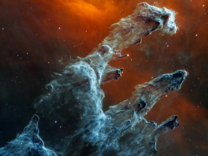 Nueva imagen de Los Pilares de la Creación captada por el James Webb
