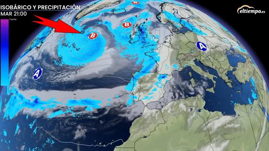 Las borrascas que afectarán a España a primeros de noviembre. ElTiempo.es