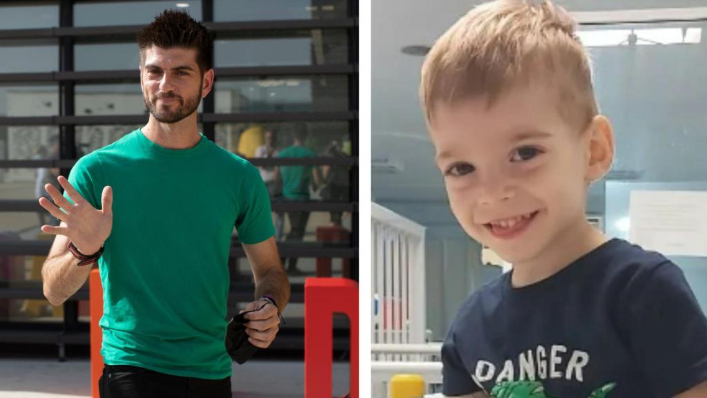 Alejandro Romero, papá de Oliver (i) y el pequeño (d).