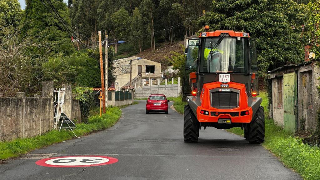 Obras en la red viaria en el núcleo de Laxe.