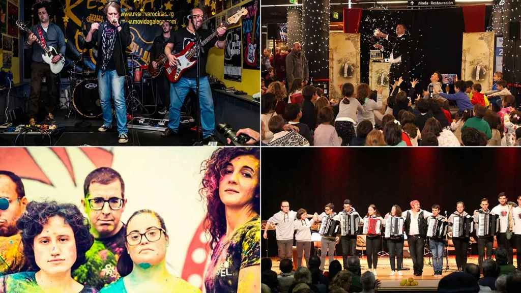 Artistas de la V gala de Bicos de Papel.