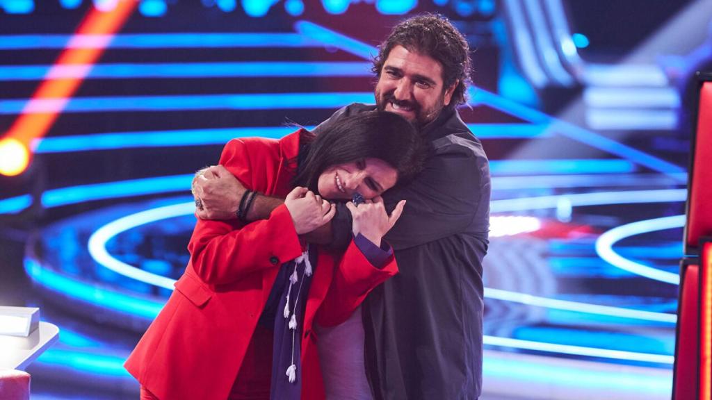 Laura Pausini y Antonio Orozco en 'La Voz'