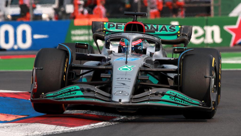 George Russell, durante el Gran Premio de México 2022