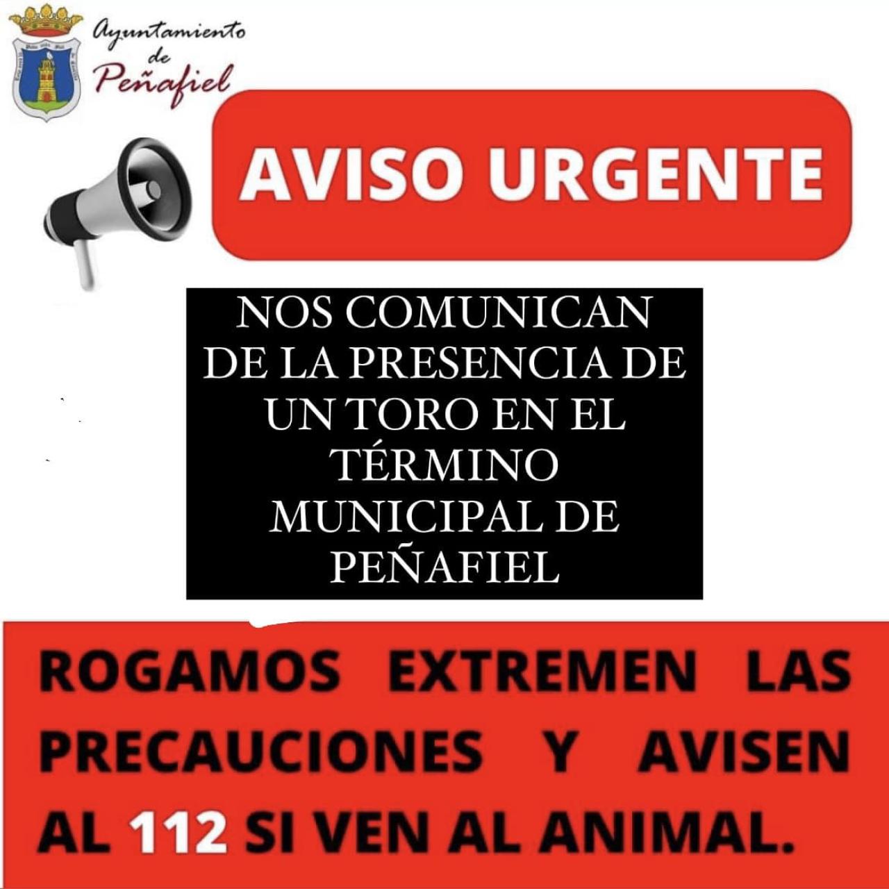 Aviso en Facebook del Ayuntamiento de Peñafiel