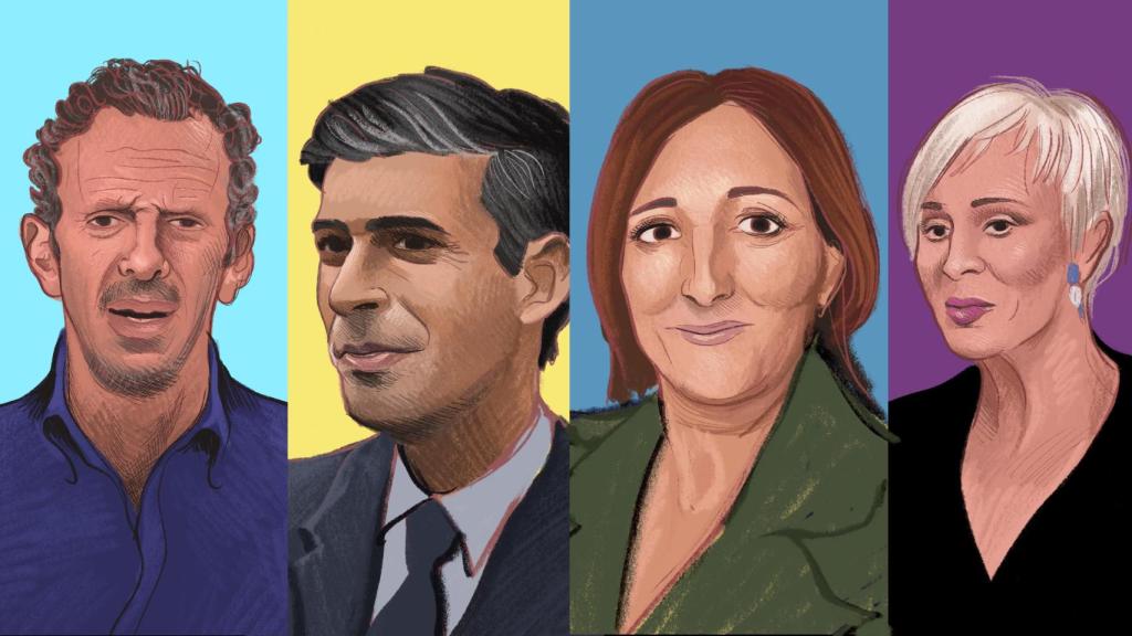 Joaquín Prat, Rishi Sunak, Margarita Sánchez Romero y Ana María Aldón.