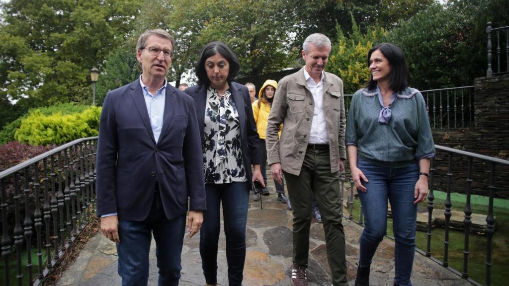 Feijóo, Rueda y Candia en Lugo.