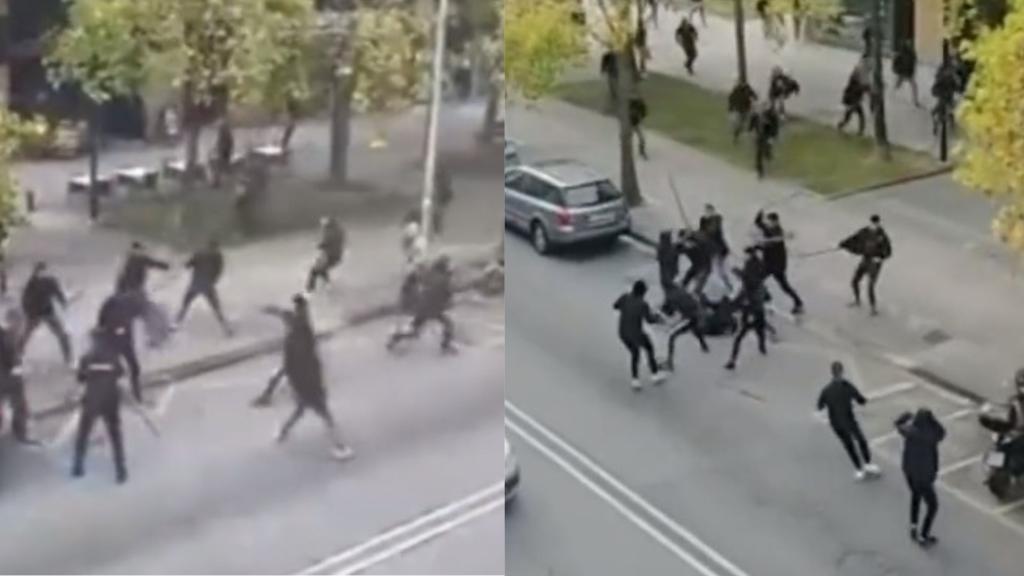 Dos lances de la batalla campal.