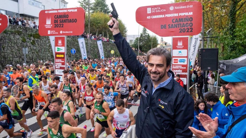 Carrera pedestre en Santiago.