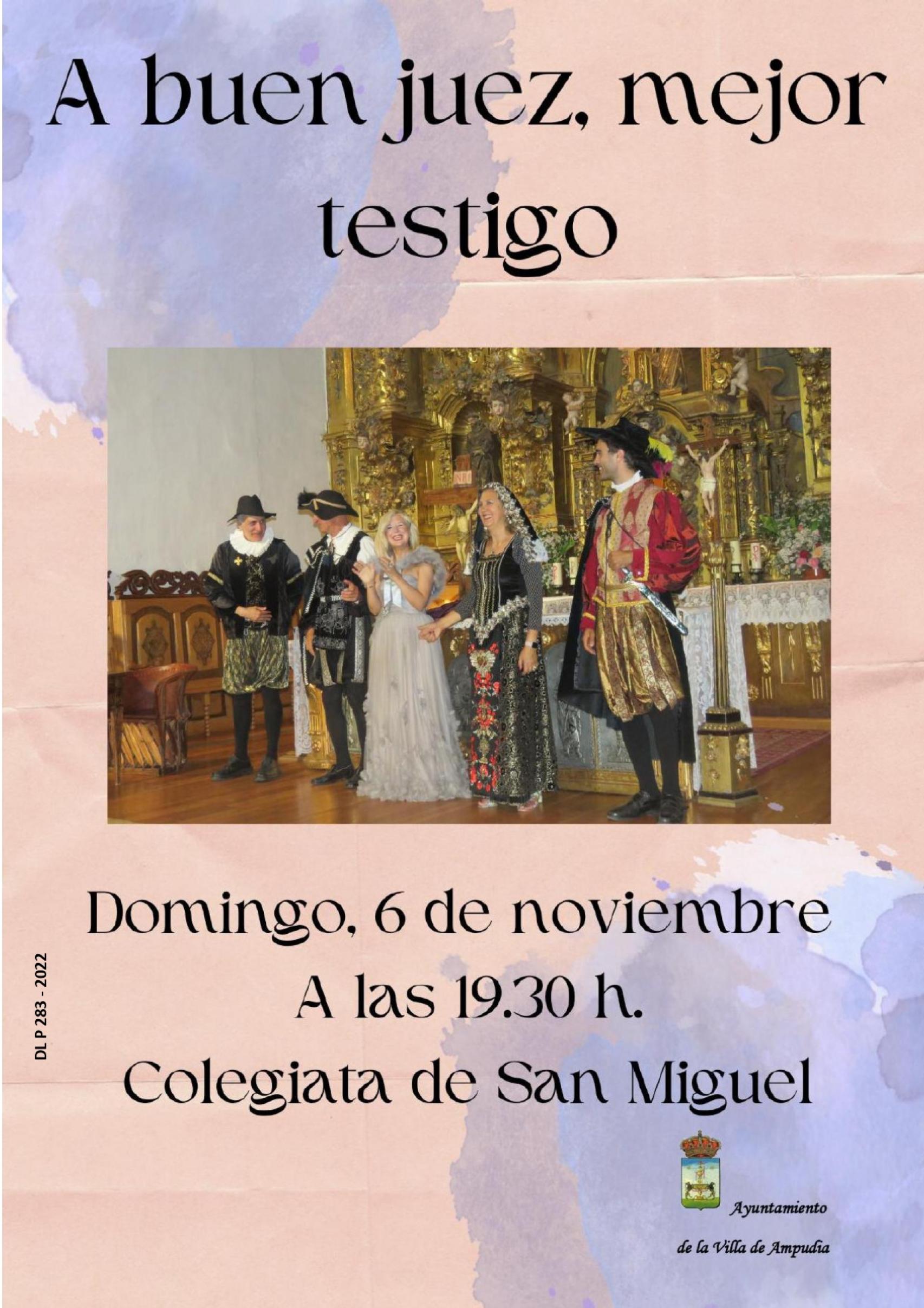 Cartel de la obra 'A buen juez, mejor testigo'