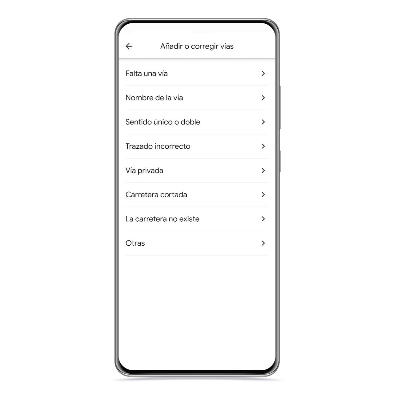 Añadir o corregir calles