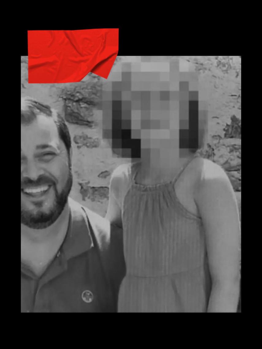 Eugenio García con su hija asesinada.