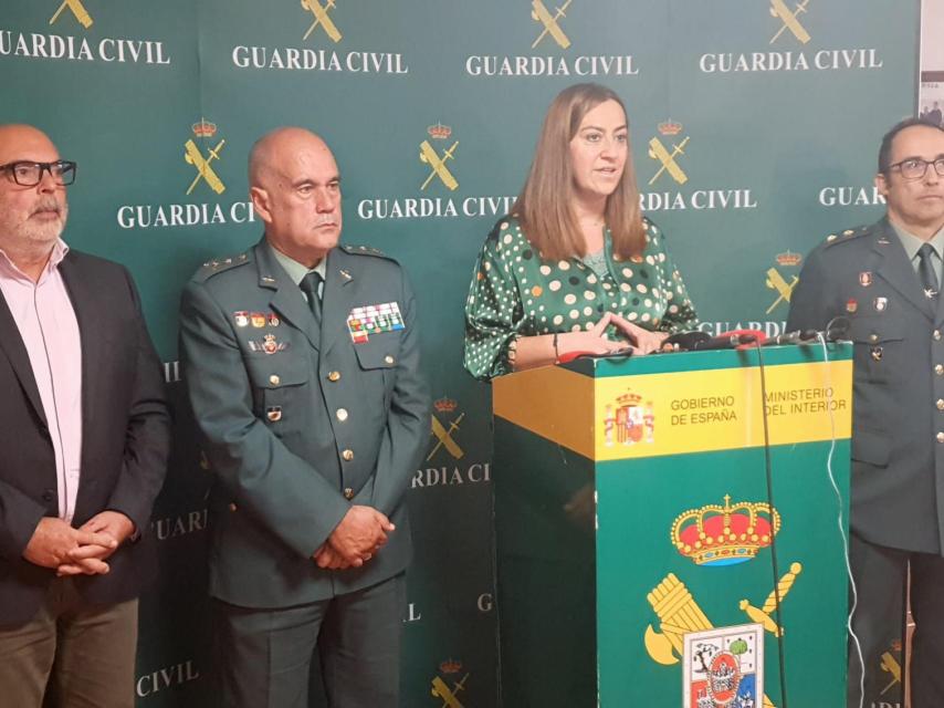 La delegada del Gobierno, Virginia Barcones, durante la presentación de la carta de servicios de la Comandancia de Soria, este lunes.