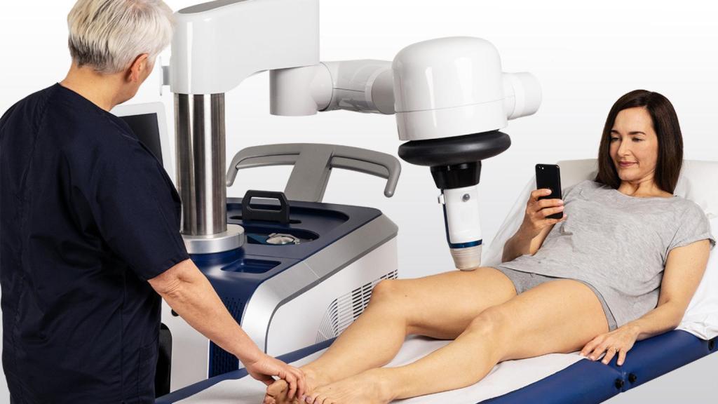 La plataforma robótica Sonovein funciona por ultrasonidos.