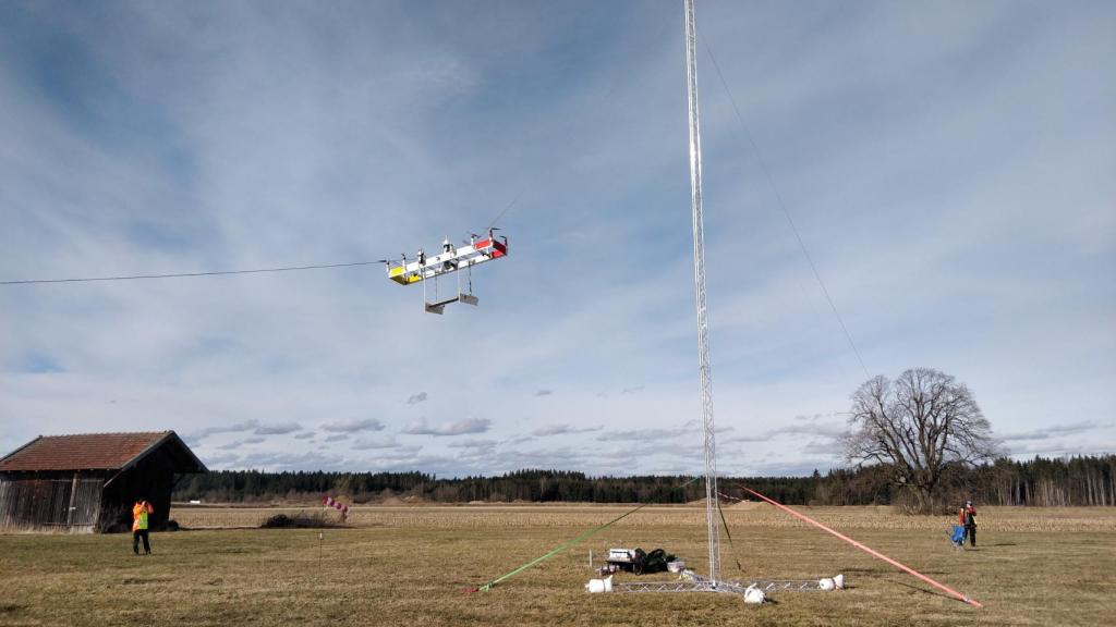 El aerogenerador durante una prueba.