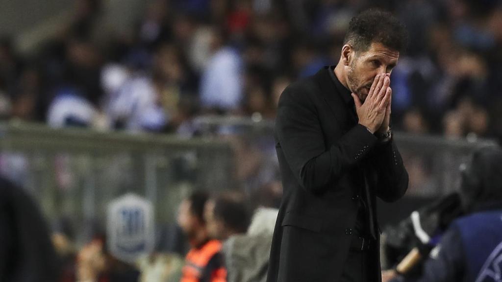 El 'Cholo' Simeone, durante el Oporto - Atlético de Madrid de la Champions League 2022/2023
