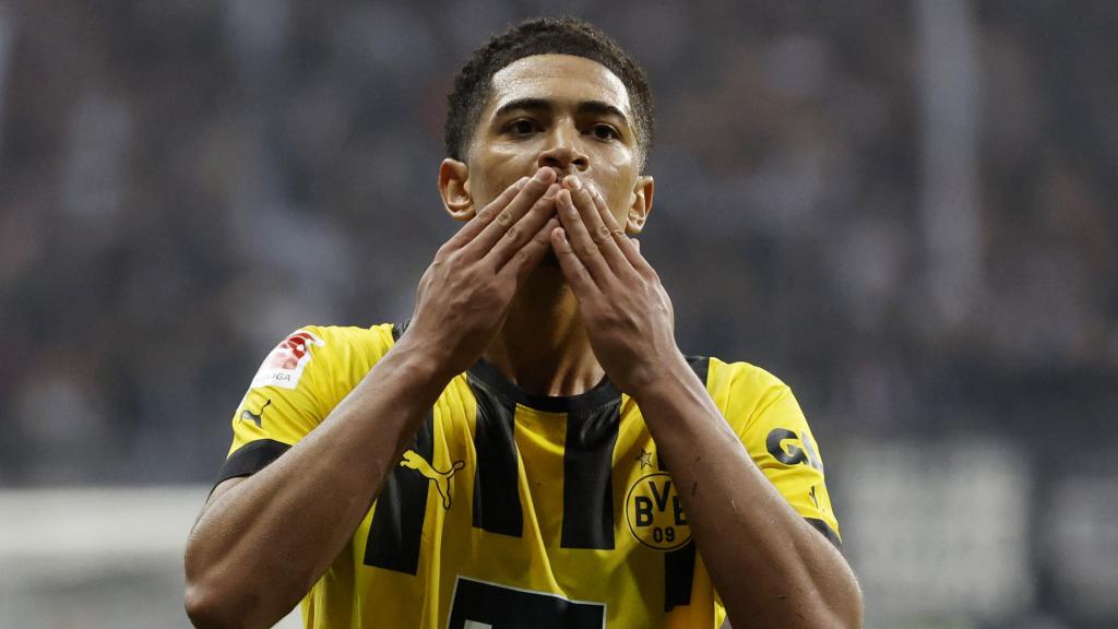Jude Bellingham celebra un gol con el Borussia Dortmund