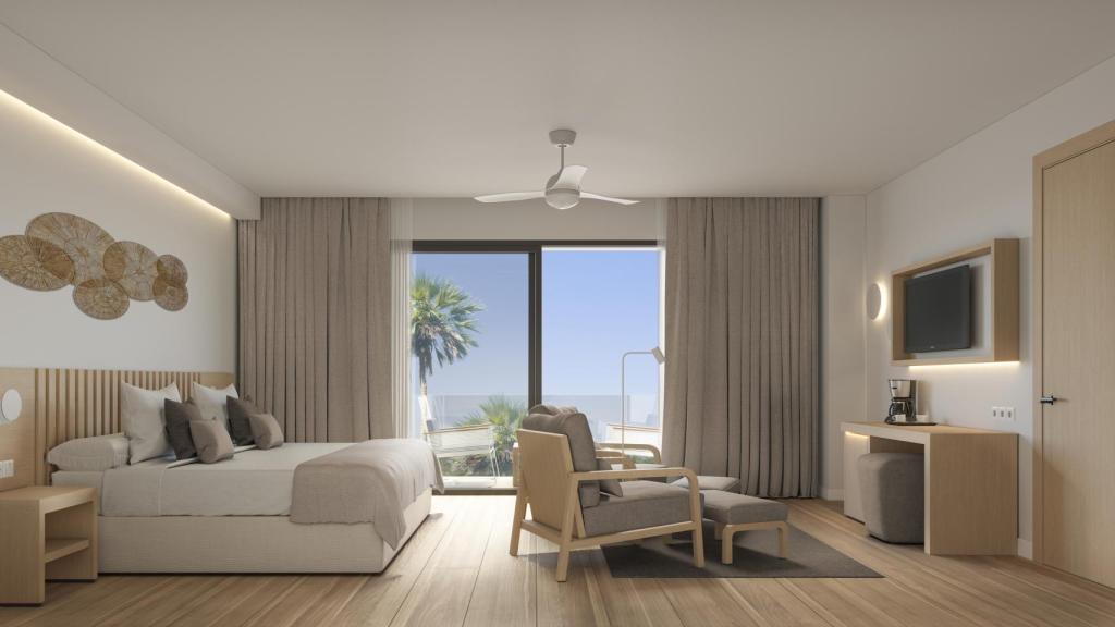 Interior de una de las nuevas habitaciones proyectadas.