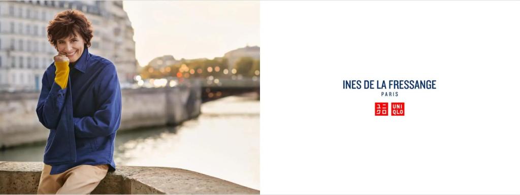 Imagen de la campaña de la colección cápsula de Inès de la Fressange para Uniqlo.