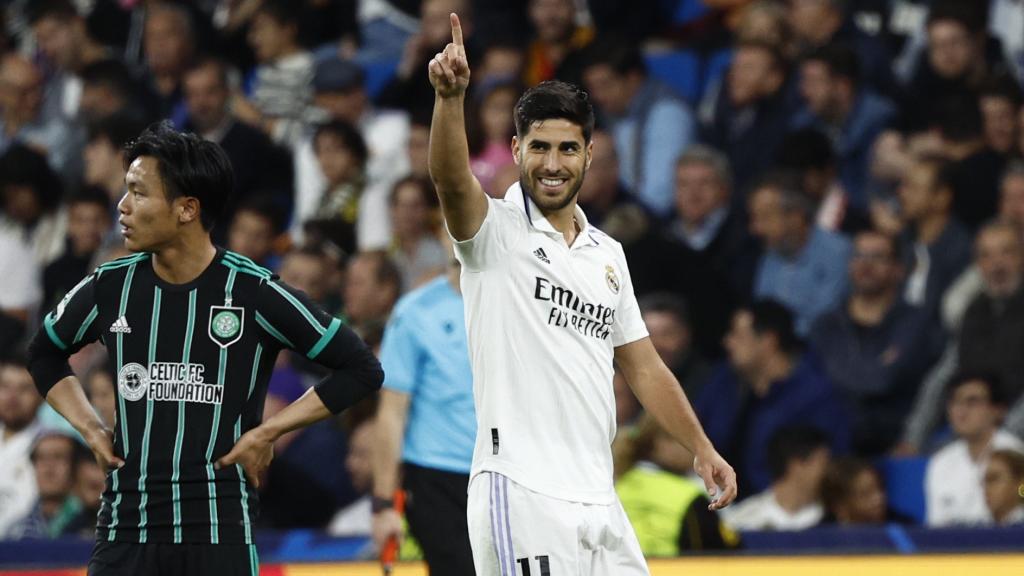 Asensio celebra su gol al Celtic