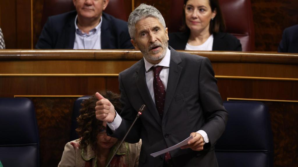 El ministro del Interior, Fernando Grande-Marlaska, este miércoles en el Congreso de los Diputados.