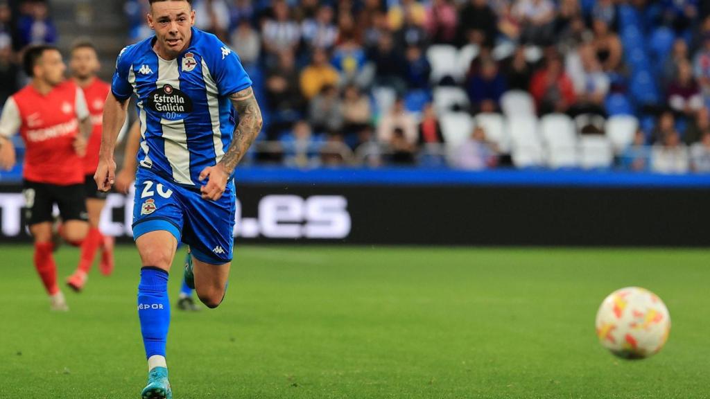 Svensson durante un encuentro con el Deportivo.