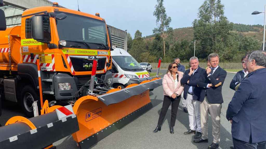 Presentación del Plan Invernal de Carreteras en A Cañiza (Pontevedra).