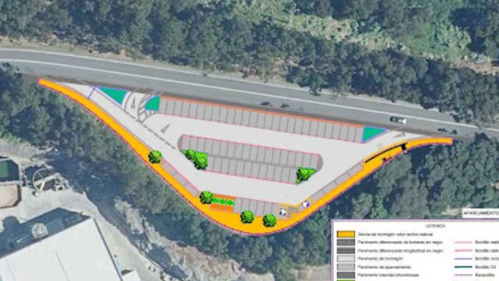 Aparcamiento disuasorio en O Morrazo.(Pontevedra).