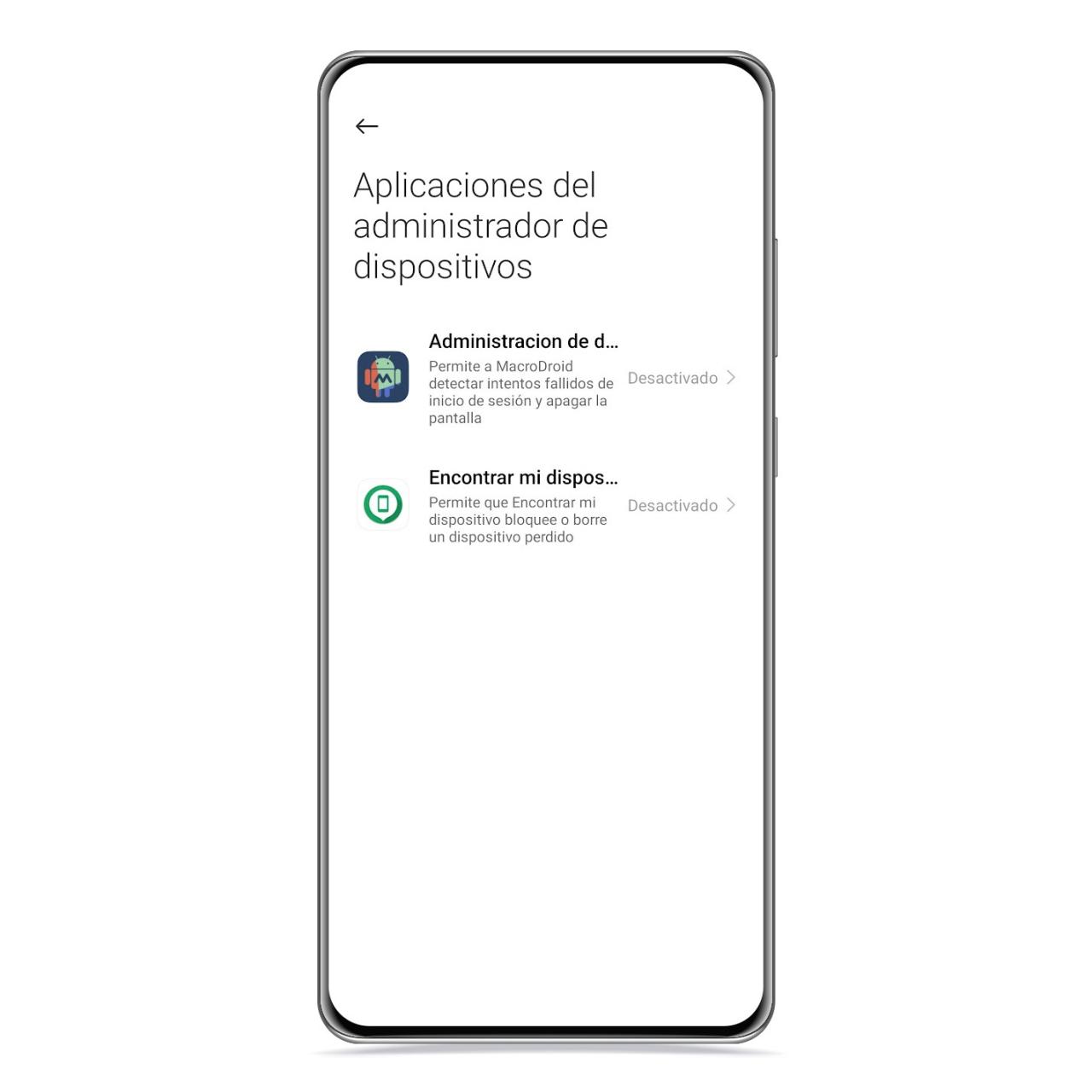 Permiso de administrador de dispositivos