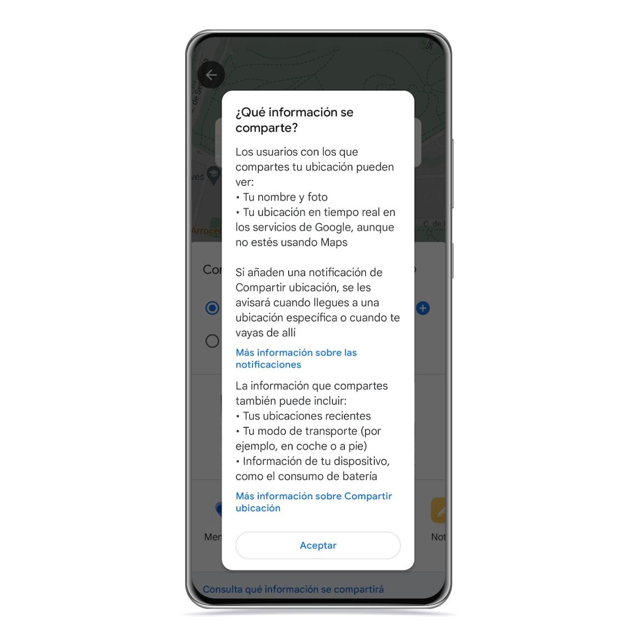 Compartir ubicación en Maps