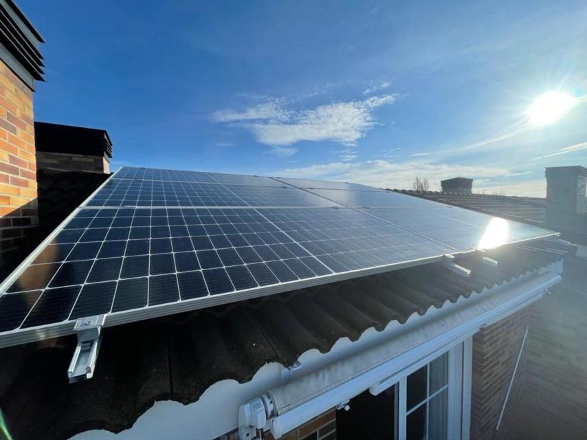 Una placa solar ubicada en Santa Marta de Tormes, en Salamanca.