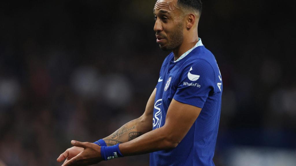 Aubameyang, en un partido con el Chelsea