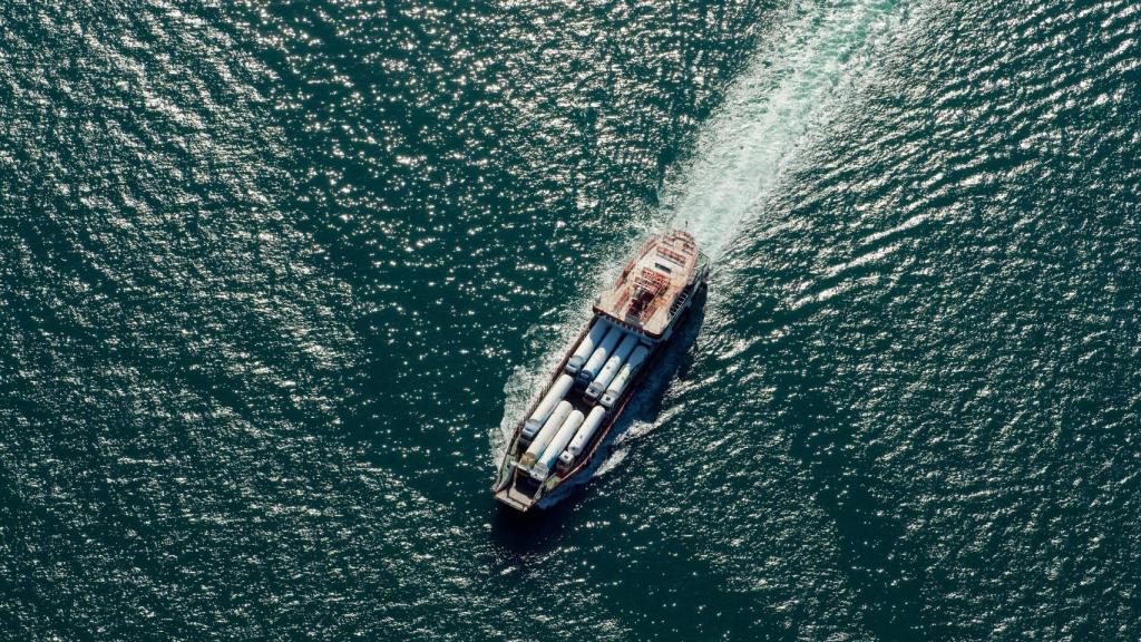 Imagen de archivo de un buque transportando gas natural licuado desde Turquía.