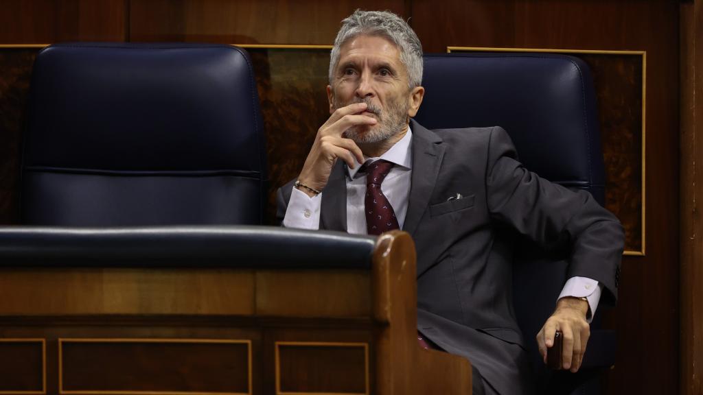 El ministro del Interior, Fernando Grande-Marlaska, este miércoles en el Congreso de los Diputados.