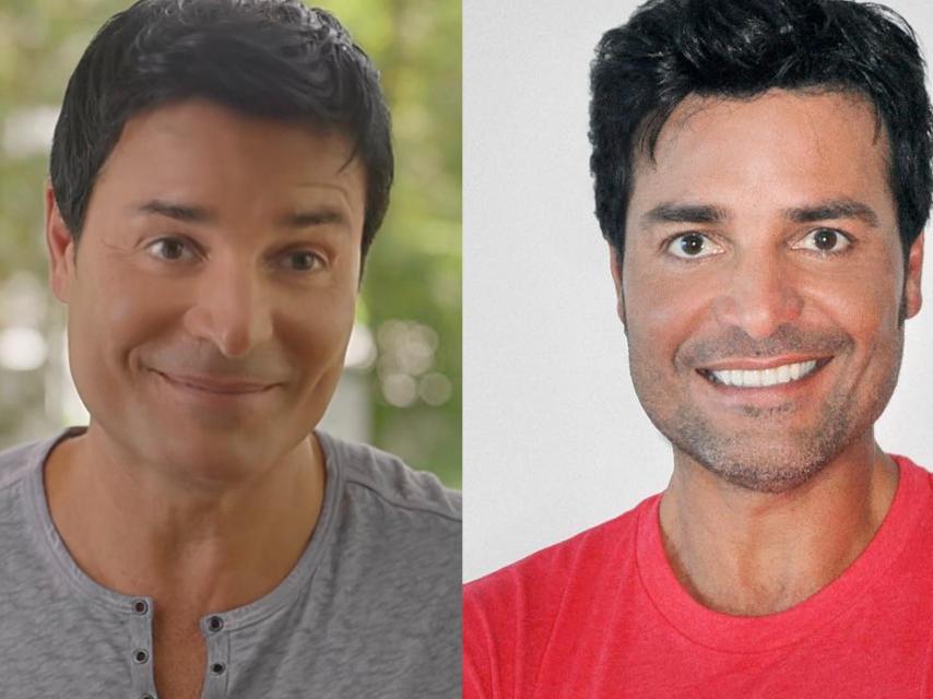 El antes y el después de Chayanne. A la izquierda, el cantante en la actualidad. A la derecha, una imagen de hace unos años.