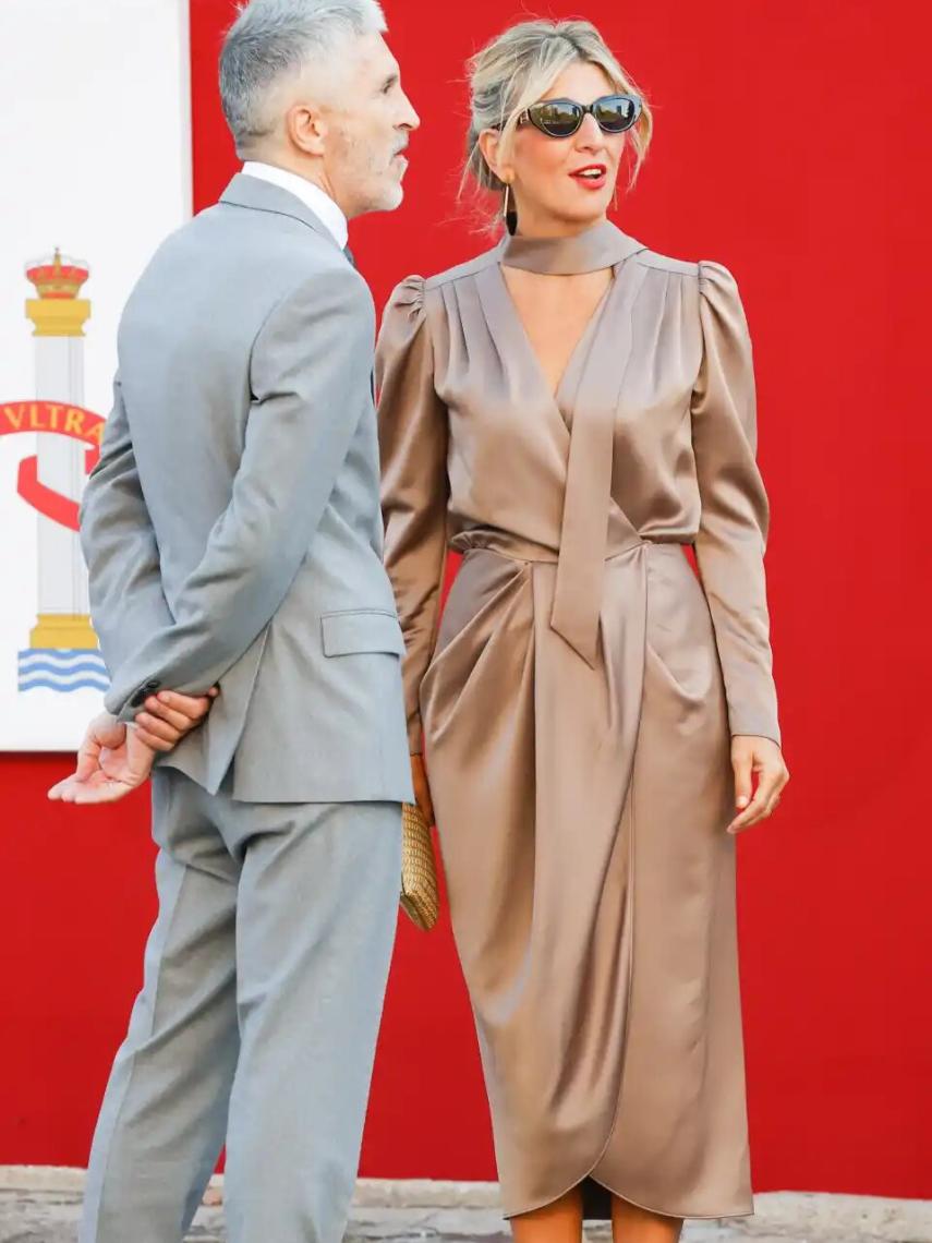 Yolanda Díaz, con un vestido de Purificación García.