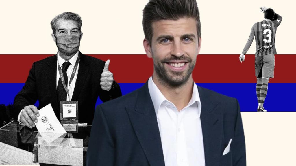 Gerard Piqué y Joan Laporta