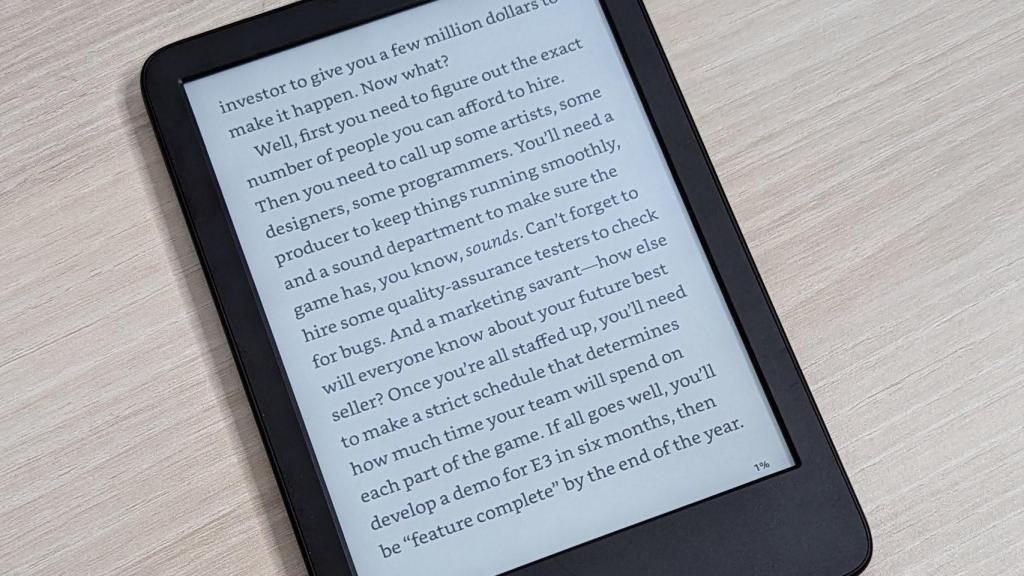 La nitidez de la pantalla del Kindle es inmejorable