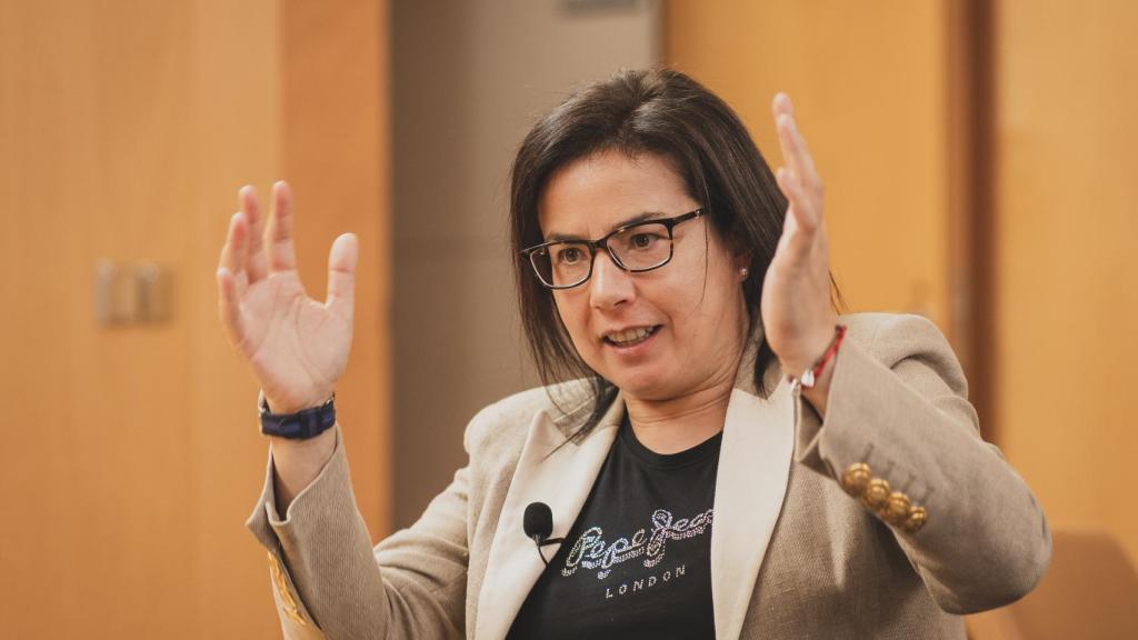 Ana Vázquez, diputada por Orense y portavoz de Interior del PP, en el grupo parlamentario popular, durante su entrevista con El Español.