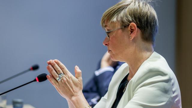 Virginia Guinda, candidata a presidir la CEOE, este viernes en Madrid.