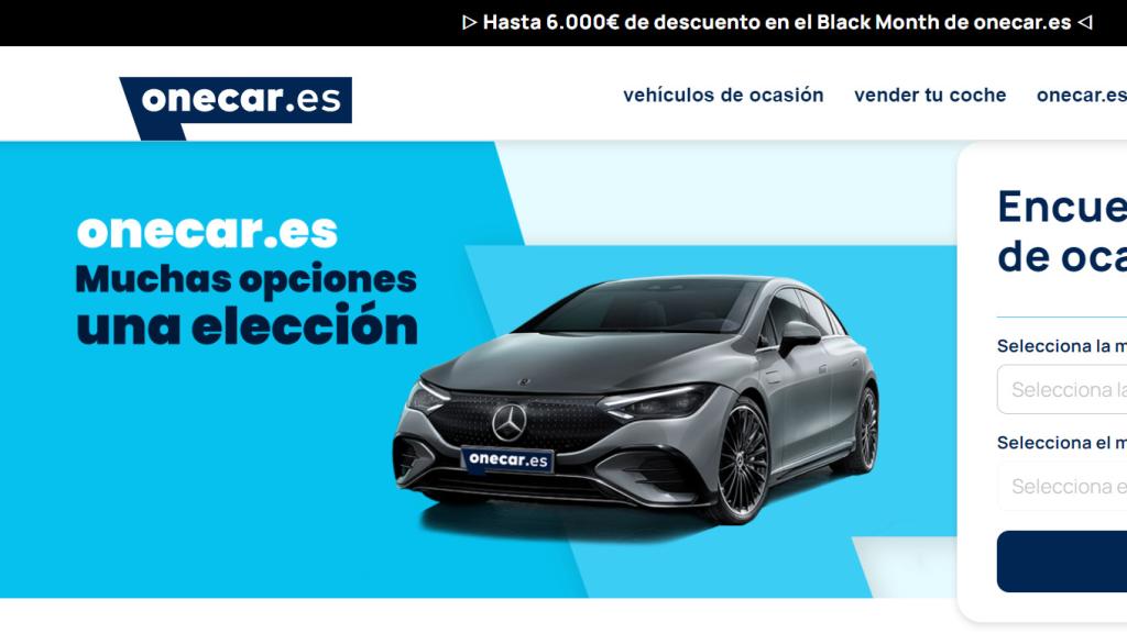 Vista de la plataforma Onecar.es