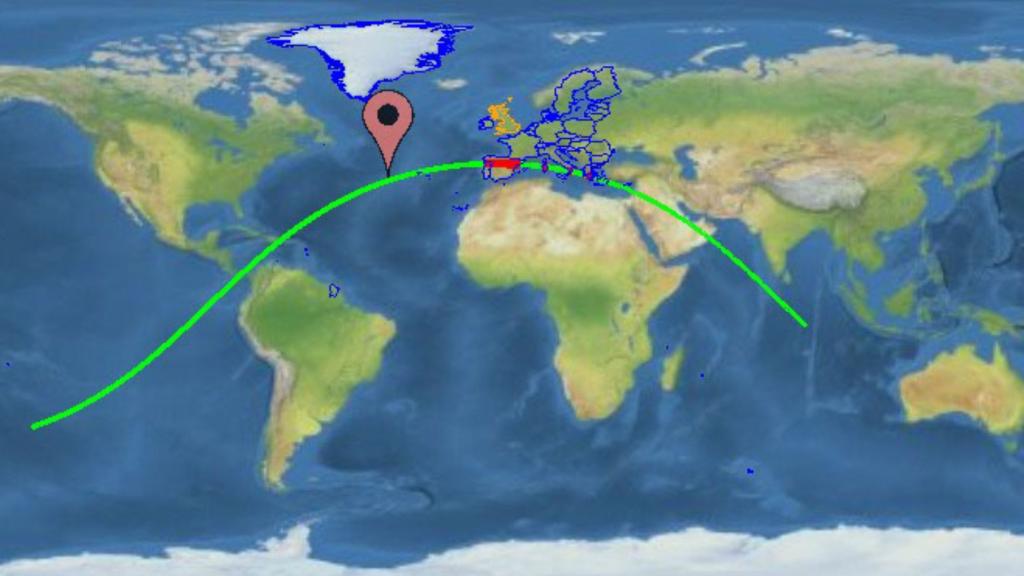 Trayectoria del cohete chino