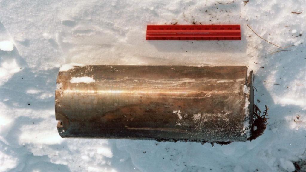 Restos del reactor nuclear del satélite soviético Cosmos 954