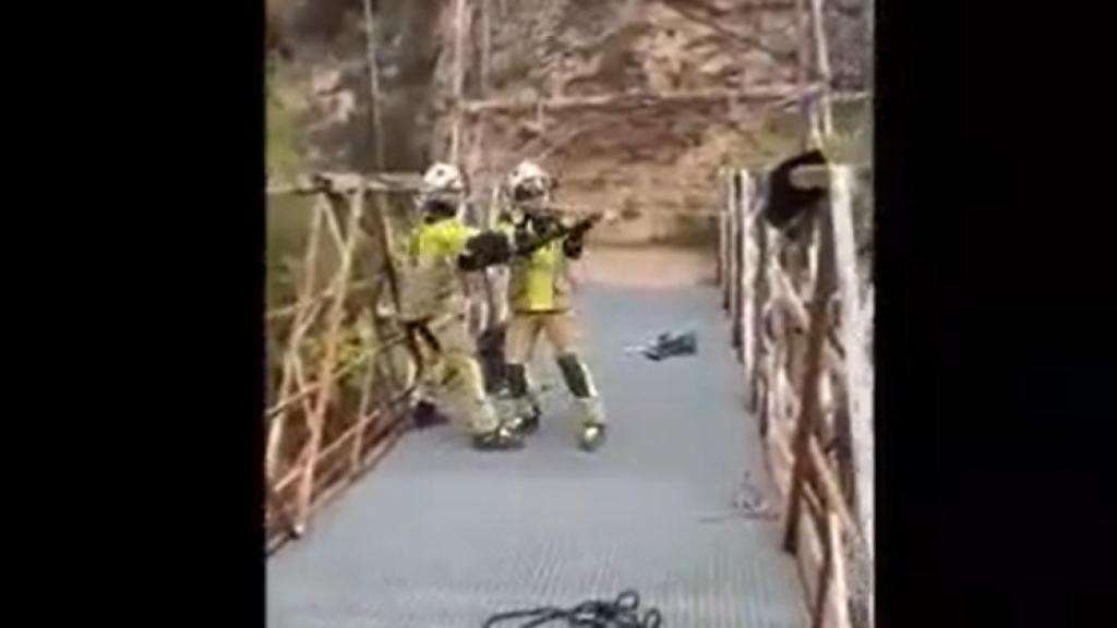 Rescate de animales en Yeste (Albacete). Foto: Guardia Civil de Albacete.