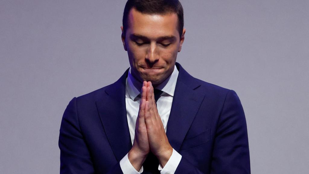 Jordan Bardella tras conocer los resultados que le convierten en nuevo líder de Agrupación Nacional.
