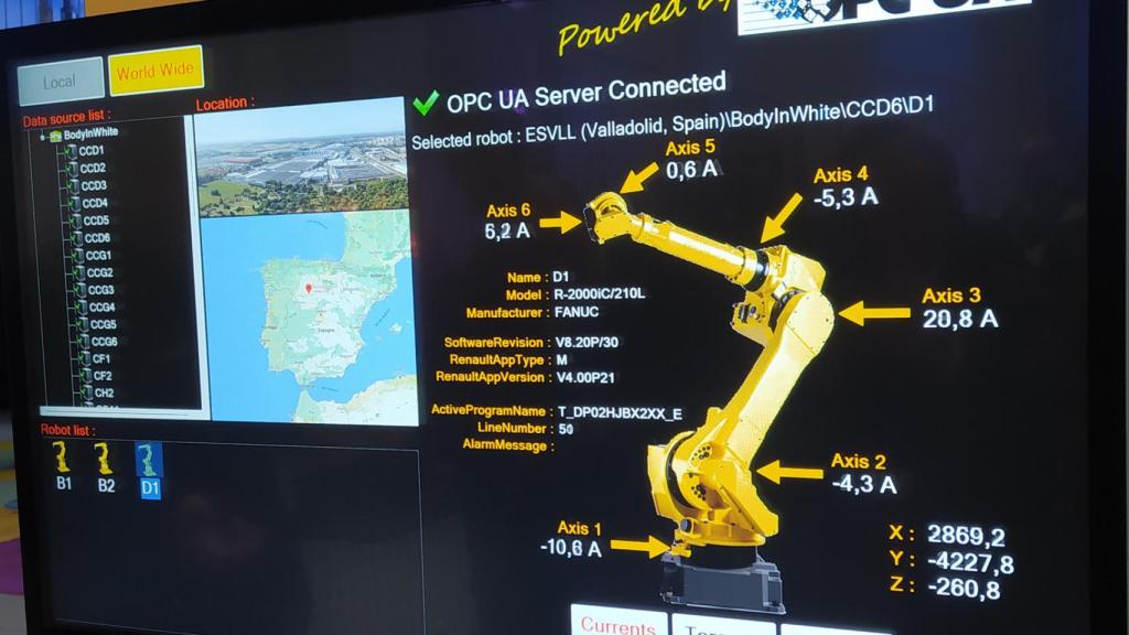Los robots están conectados, se controlan sus movimientos y se pueden manejar a distancia.