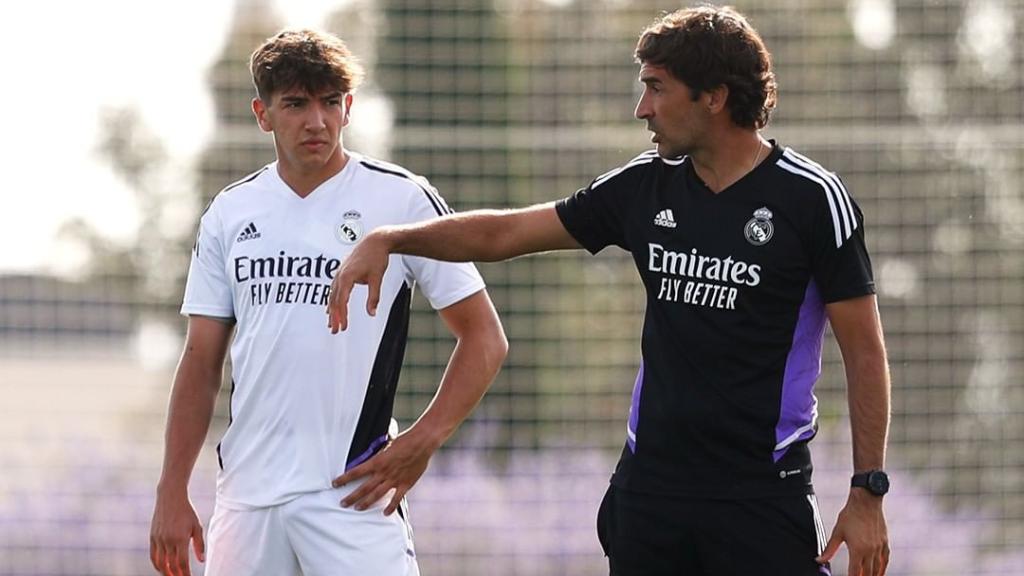 Raúl González Blanco, en un entrenamiento del Real Madrid Castilla