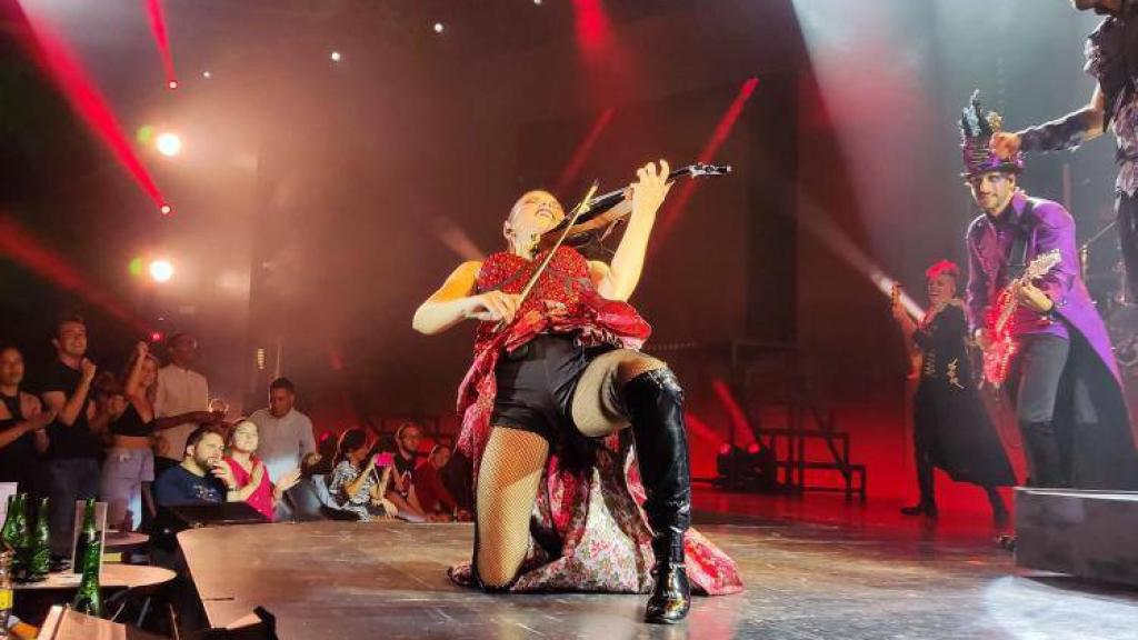 Irene Rodríguez durante el espectáculo de WAH