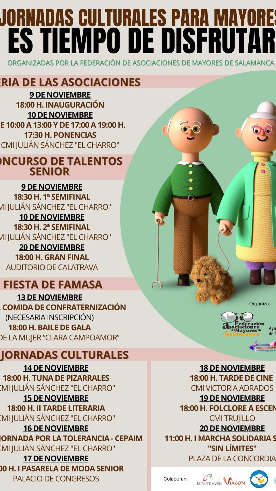FAMASA - I JORNADAS CULTURALES PARA MAYORES ES TIEMPO DE DISFRUTAR