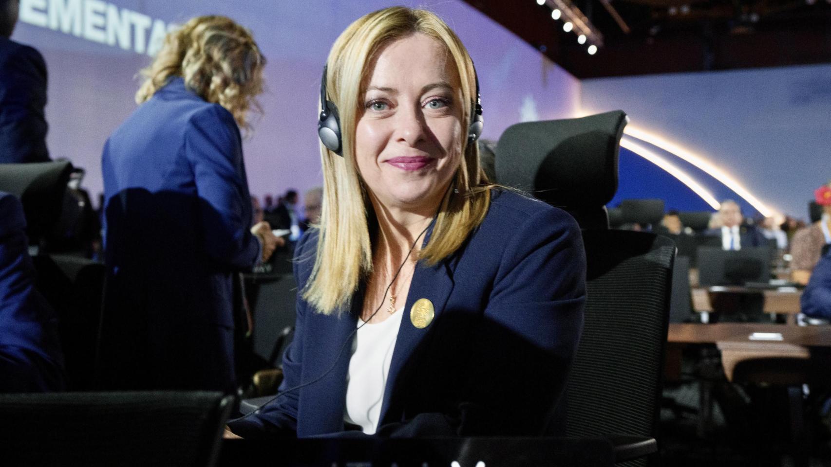 Giorgia Meloni, primer ministro de Italia, durante la celebración de la COP27